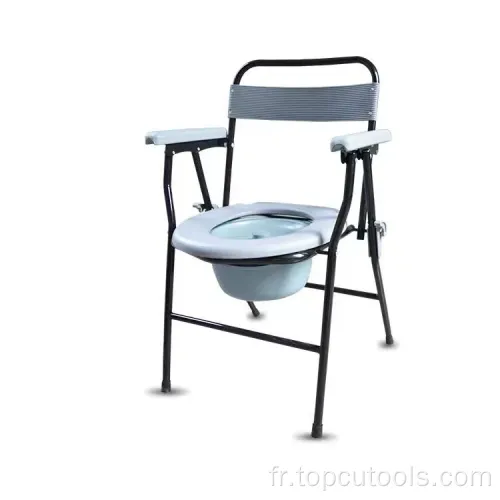 Salle de bain médicale Assistage pliant chaise de toilette Plastique Toilette de commode de la chaise de commode portable Toliet Sage pour les patients